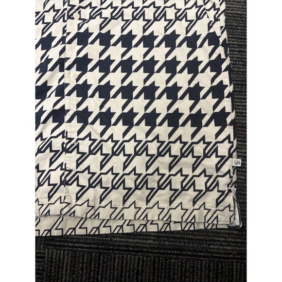 TED BAKER London Men's Shirt Black/White Stars S/S Linen/Cotton Size 3/US Medium - Picture 6 of 13
